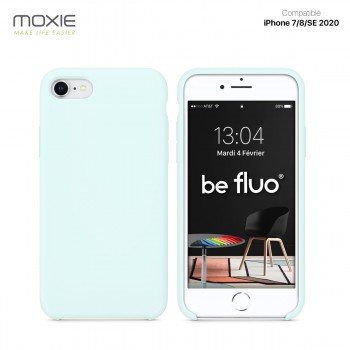Moxie Coque iPhone 7/8/SE 2020 [BeFluo] Coque Silicone Fine et Légère pour iPhone 8, iPhone 7 et iPhone SE 2020, Intérieur Micro
