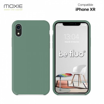 Moxie Coque iPhone XR [BeFluo] Coque Silicone Fine et Légère pour iPhone XR, Intérieur Microfibre, Coque Anti-chocs et Anti-rayu
