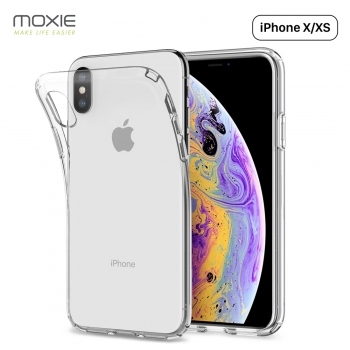 Moxie Coque iPhone X / iPhone XS [Skintrans] Coque en TPU Souple Transparente Ultra Fine en Silicone, Anti-traces, Ajustement Pa