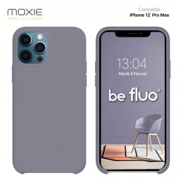 Moxie Coque iPhone 12 Pro Max [BeFluo] Coque Silicone Fine et Légère pour iPhone 12 Pro Max, Intérieur Microfibre, Coque Anti-ch