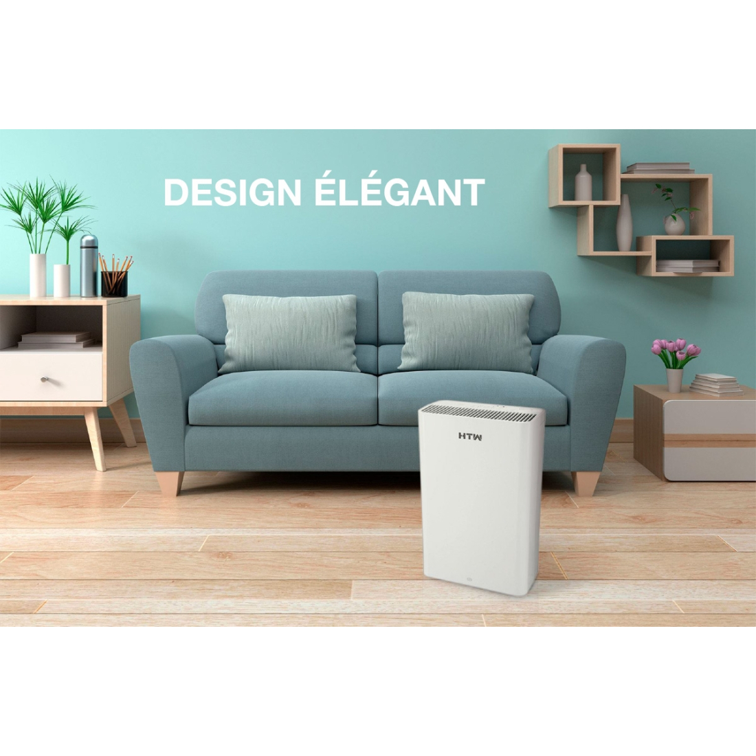 Purificateur d'Air HTW capacité 310 m3 Par heure avec application Wifi et detecteur de CO2