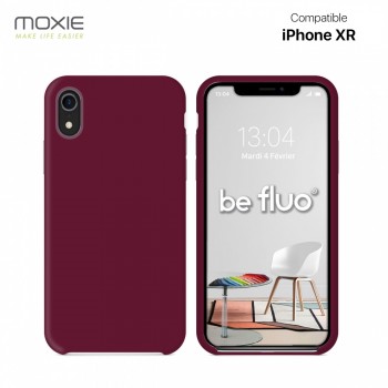 Moxie Coque iPhone XR [BeFluo] Coque Silicone Fine et Légère pour iPhone XR, Intérieur Microfibre, Coque Anti-chocs et Anti-rayu