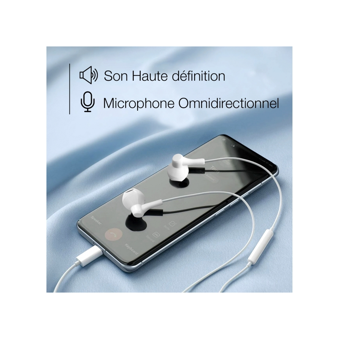 Kit piéton stéréo Moxie avec micro connectique Type-C - Sous packaging
