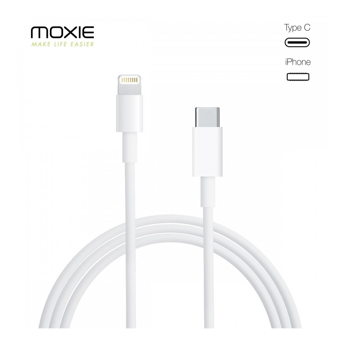 Chargeur Secteur entrée type-C Power delivery 20W + cable Type-C vers lightning 1M - sous packaging
