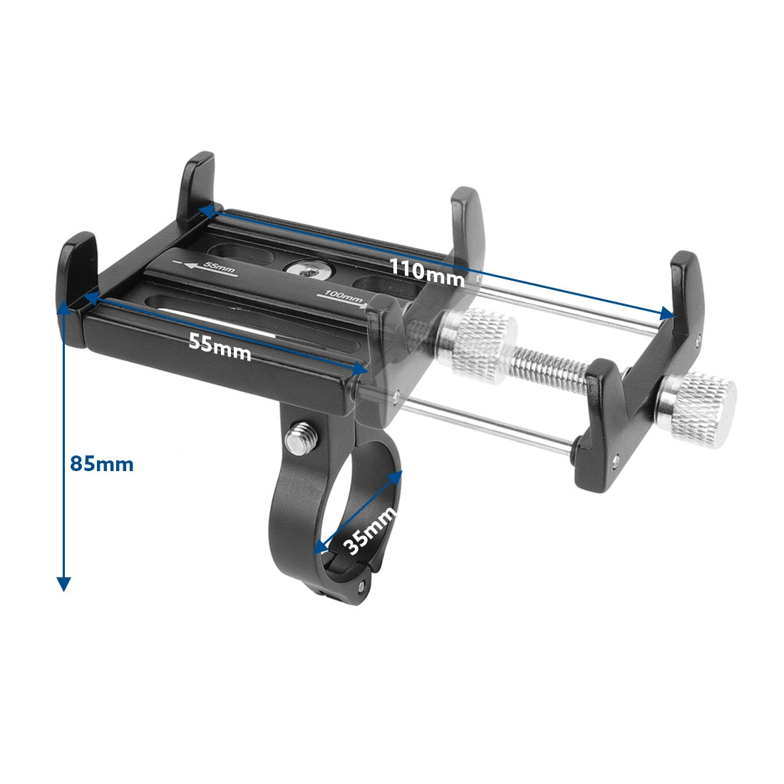Support velo / trottinette en aluminium pour smartphone jusqu'à 7"