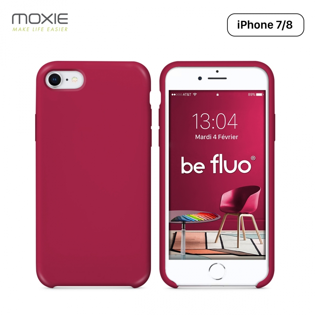 Moxie Coque iPhone 7/8/SE 2020 [BeFluo] Coque Silicone Fine et Légère pour iPhone 8, iPhone 7 et iPhone SE 2020, Intérieur Micro