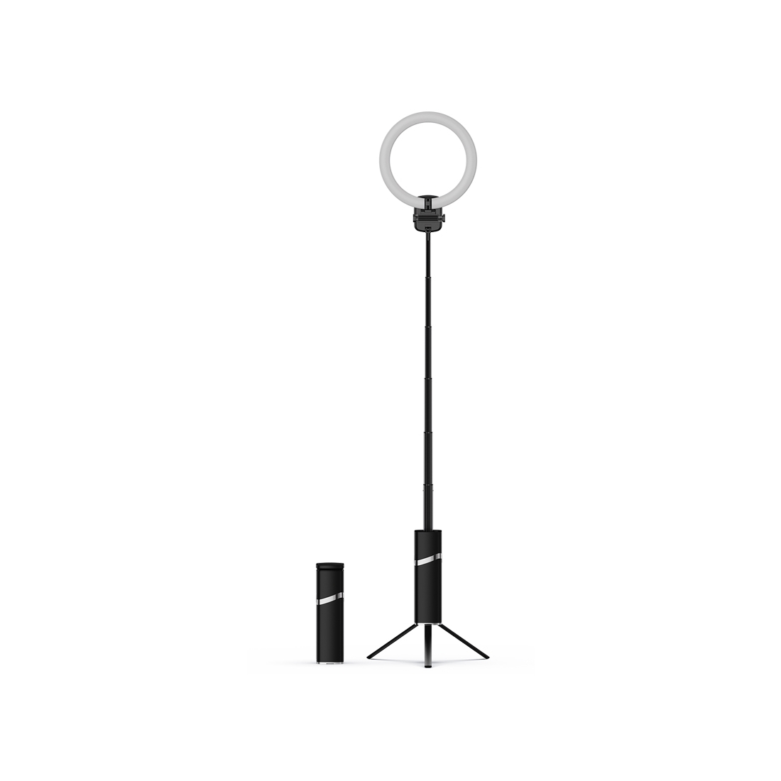 Perche Selfie LED USAMS ZB250 sur Pied téléscopique jusqu'à 1.93m et batterie de 4000 mAh