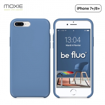 Moxie Coque iPhone 7 Plus/8 Plus [BeFluo] Coque Silicone Fine et Légère pour iPhone 8 Plus et iPhone 7 Plus, Intérieur Microfibr