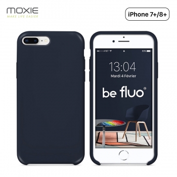 Moxie Coque iPhone 7 Plus/8 Plus [BeFluo] Coque Silicone Fine et Légère pour iPhone 8 Plus et iPhone 7 Plus, Intérieur Microfibr