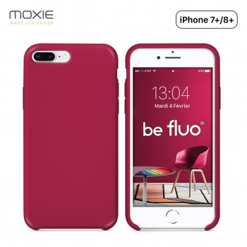 Moxie Coque iPhone 7 Plus/8 Plus [BeFluo] Coque Silicone Fine et Légère pour iPhone 8 Plus et iPhone 7 Plus, Intérieur Microfibr