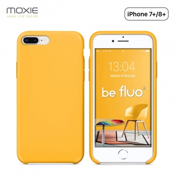 Moxie Coque iPhone 7 Plus/8 Plus [BeFluo] Coque Silicone Fine et Légère pour iPhone 8 Plus et iPhone 7 Plus, Intérieur Microfibr