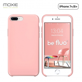 Moxie Coque iPhone 7 Plus/8 Plus [BeFluo] Coque Silicone Fine et Légère pour iPhone 8 Plus et iPhone 7 Plus, Intérieur Microfibr