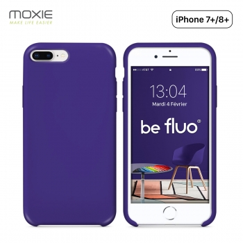 Moxie Coque iPhone 7 Plus/8 Plus [BeFluo] Coque Silicone Fine et Légère pour iPhone 8 Plus et iPhone 7 Plus, Intérieur Microfibr