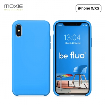 Moxie Coque iPhone XS / iPhone X [BeFluo] Coque Silicone Fine et Légère pour iPhone XS 5.8" et iPhone X, Intérieur Microfibre, C