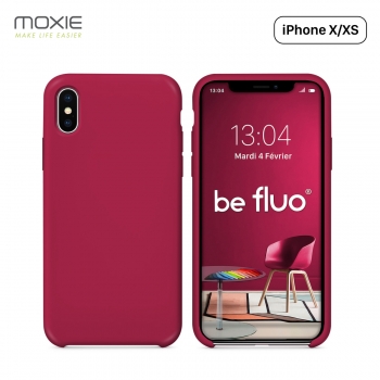 Moxie Coque iPhone XS / iPhone X [BeFluo] Coque Silicone Fine et Légère pour iPhone XS 5.8" et iPhone X, Intérieur Microfibre, C