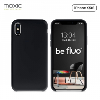 Moxie Coque iPhone XS / iPhone X [BeFluo] Coque Silicone Fine et Légère pour iPhone XS 5.8" et iPhone X, Intérieur Microfibre, C