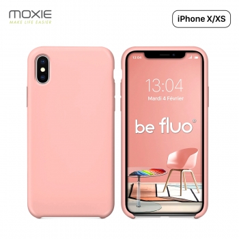 Moxie Coque iPhone XS / iPhone X [BeFluo] Coque Silicone Fine et Légère pour iPhone XS 5.8" et iPhone X, Intérieur Microfibre, C