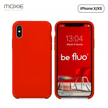 Moxie Coque iPhone XS / iPhone X [BeFluo] Coque Silicone Fine et Légère pour iPhone XS 5.8" et iPhone X, Intérieur Microfibre, C