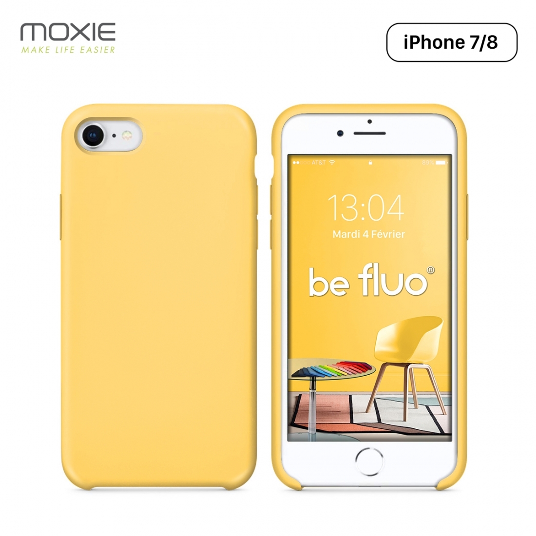 Moxie Coque iPhone 7/8/SE 2020 [BeFluo] Coque Silicone Fine et Légère pour iPhone 8, iPhone 7 et iPhone SE 2020, Intérieur Micro