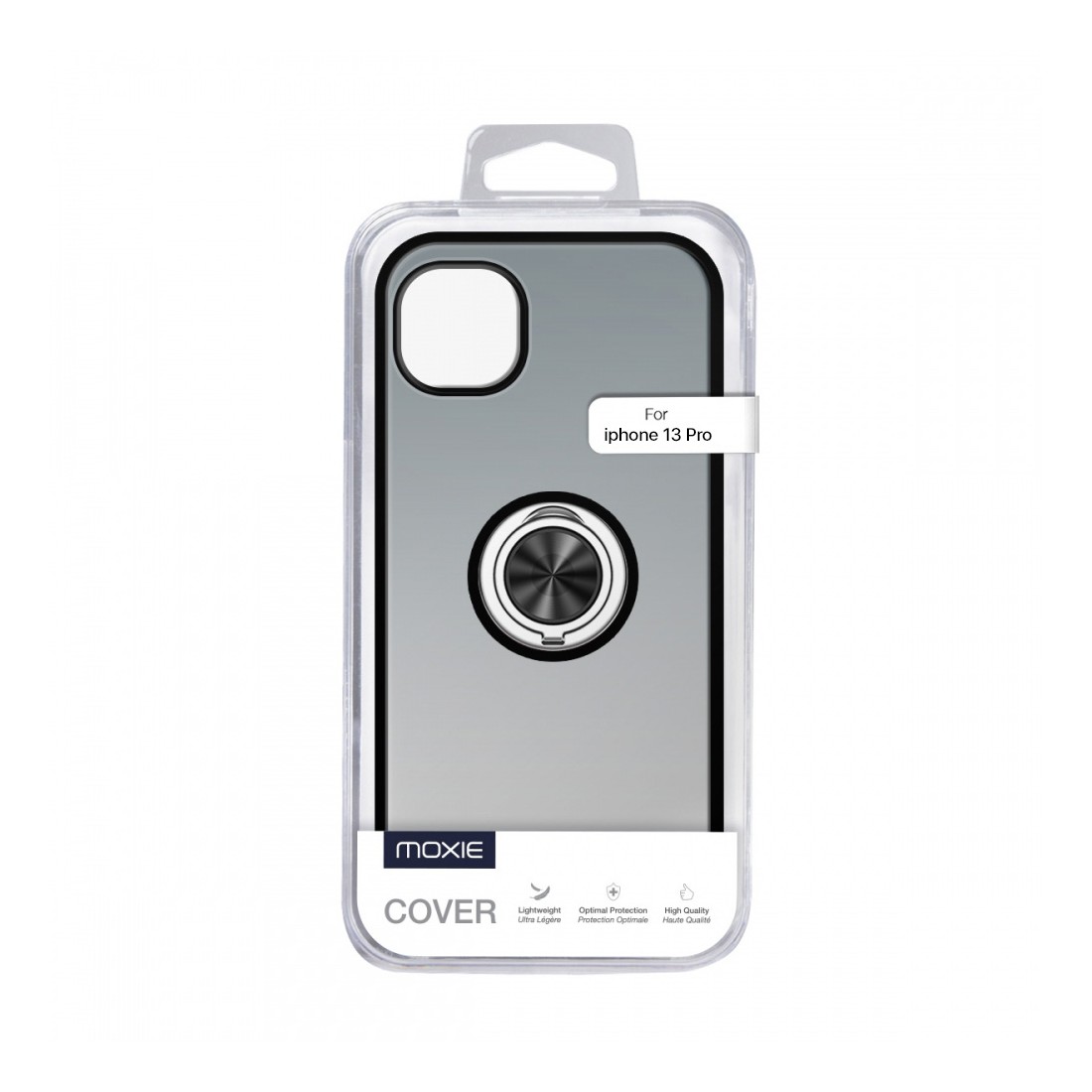 Coque Moxie R-Hold iPhone 14 pro avec ring holder + contour Noir