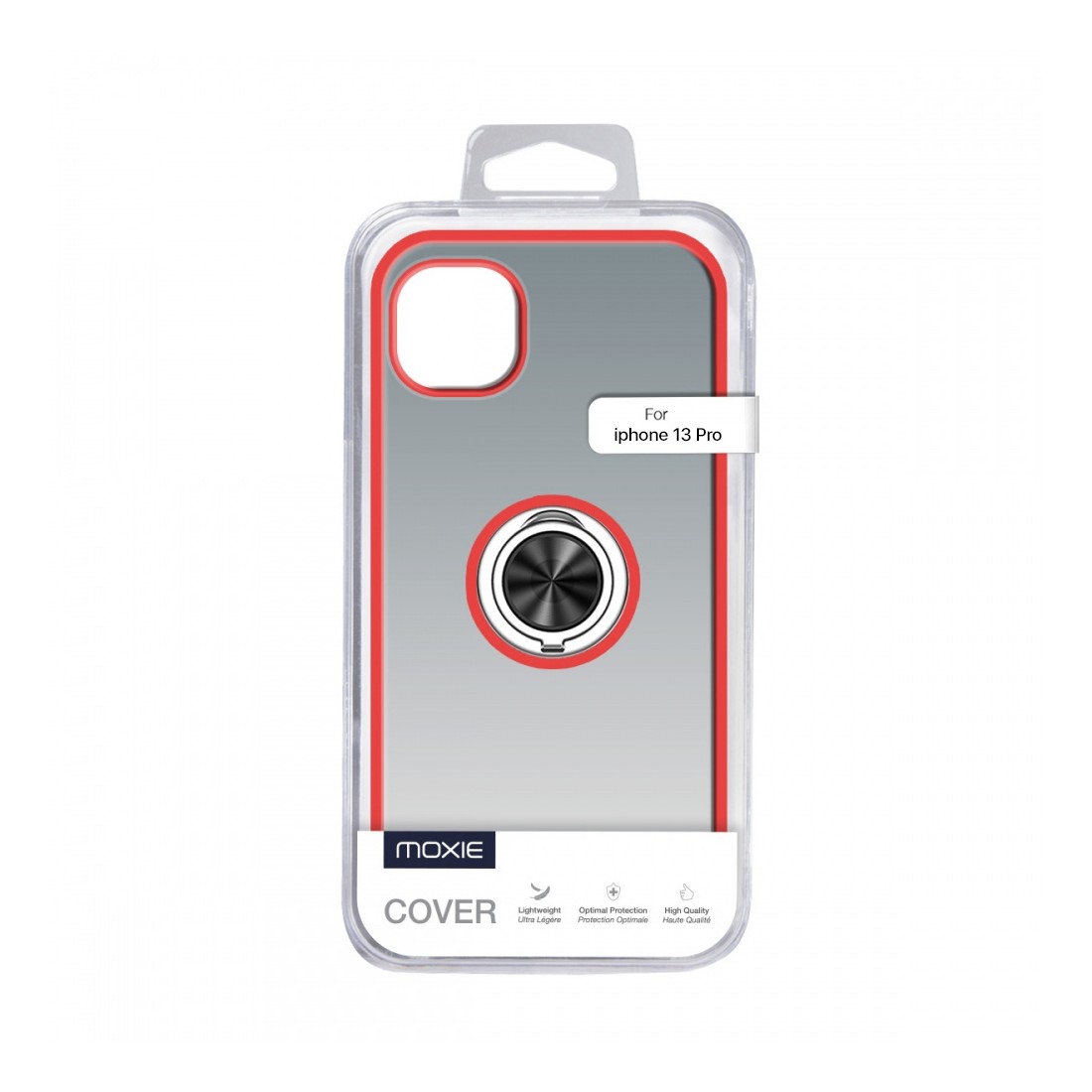 Coque Moxie R-Hold iPhone 14 pro avec ring holder + contour Rouge