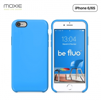 Moxie Coque iPhone 6/6S [BeFluo] Coque Silicone Fine et Légère pour iPhone 6S et iPhone 6, Intérieur Microfibre, Coque Anti-choc