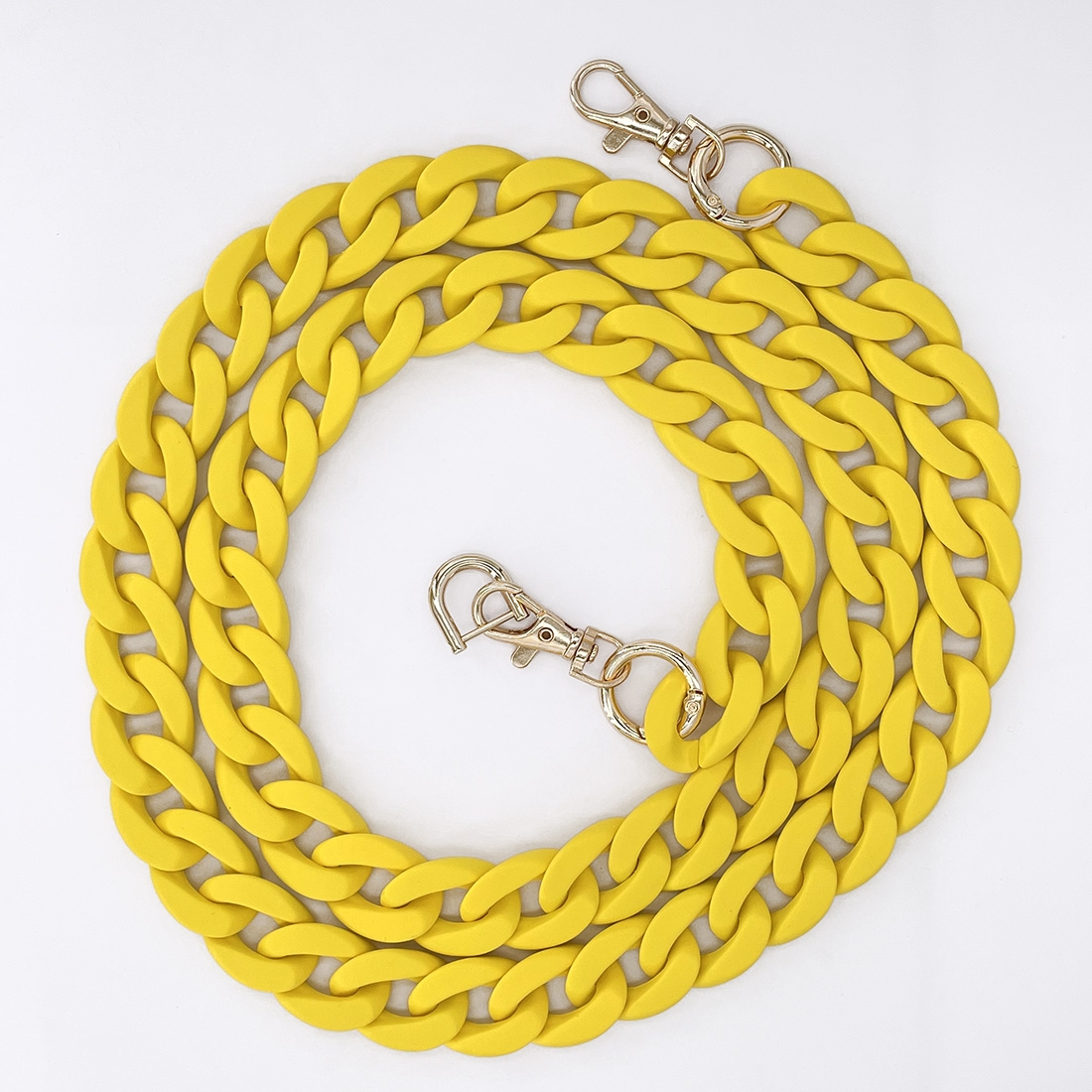 Chaine grosse maille avec pad universel - serie IBIZA - JAUNE - 1.2M