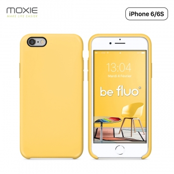 Moxie Coque iPhone 6/6S [BeFluo] Coque Silicone Fine et Légère pour iPhone 6S et iPhone 6, Intérieur Microfibre, Coque Anti-choc