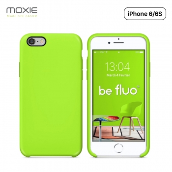 Moxie Coque iPhone 6/6S [BeFluo] Coque Silicone Fine et Légère pour iPhone 6S et iPhone 6, Intérieur Microfibre, Coque Anti-choc