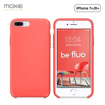 Moxie Coque iPhone 7 Plus/8 Plus [BeFluo] Coque Silicone Fine et Légère pour iPhone 8 Plus et iPhone 7 Plus, Intérieur Microfibr