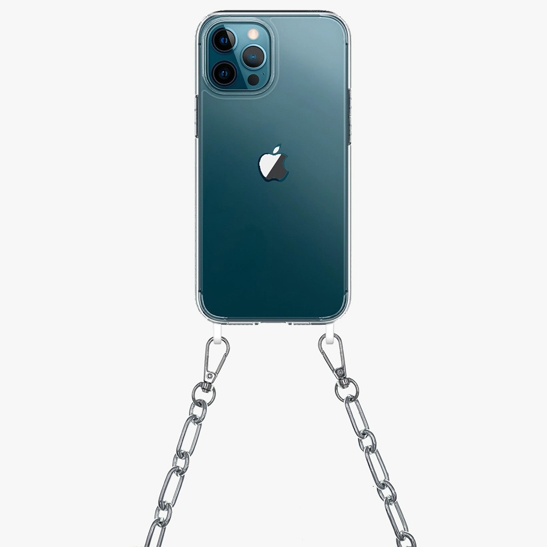 Chaine metal Argent 25mm série MONZA pour coque avec anneau - 120cm