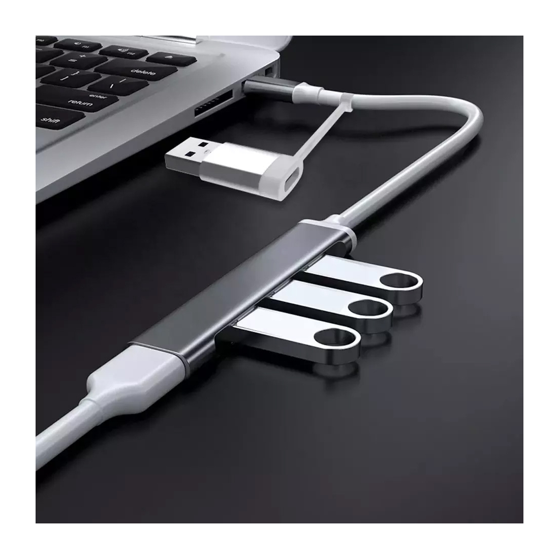 Hub USB-C/USB-A avec 3 ports USB 2.0 + 1 port USB 3.0