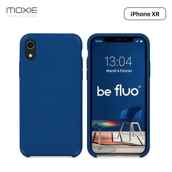 Moxie Coque iPhone XR [BeFluo] Coque Silicone Fine et Légère pour iPhone XR 6.1", Intérieur Microfibre, Coque Anti-chocs et Anti