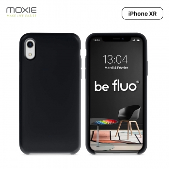 Moxie Coque iPhone XR [BeFluo] Coque Silicone Fine et Légère pour iPhone XR 6.1, Intérieur Microfibre, Coque Anti-chocs et Anti-