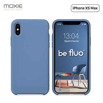 Moxie Coque iPhone XS Max [BeFluo] Coque Silicone Fine et Légère pour iPhone XS Max 6.5", Intérieur Microfibre, Coque Anti-chocs