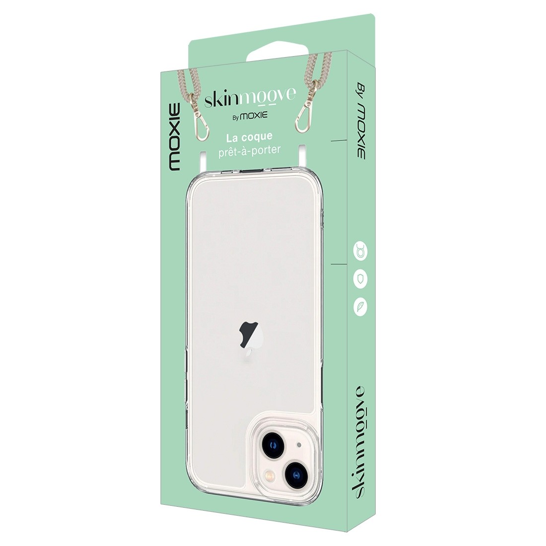 Coque renforcée  transparente Skinmoove TPU/PC avec anneau pour iphone 13 Pro