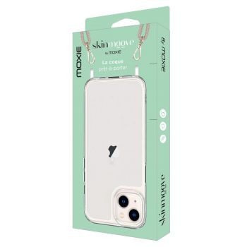 Coque renforcée  transparente Skinmoove TPU/PC avec anneau pour iphone 14 Pro Max