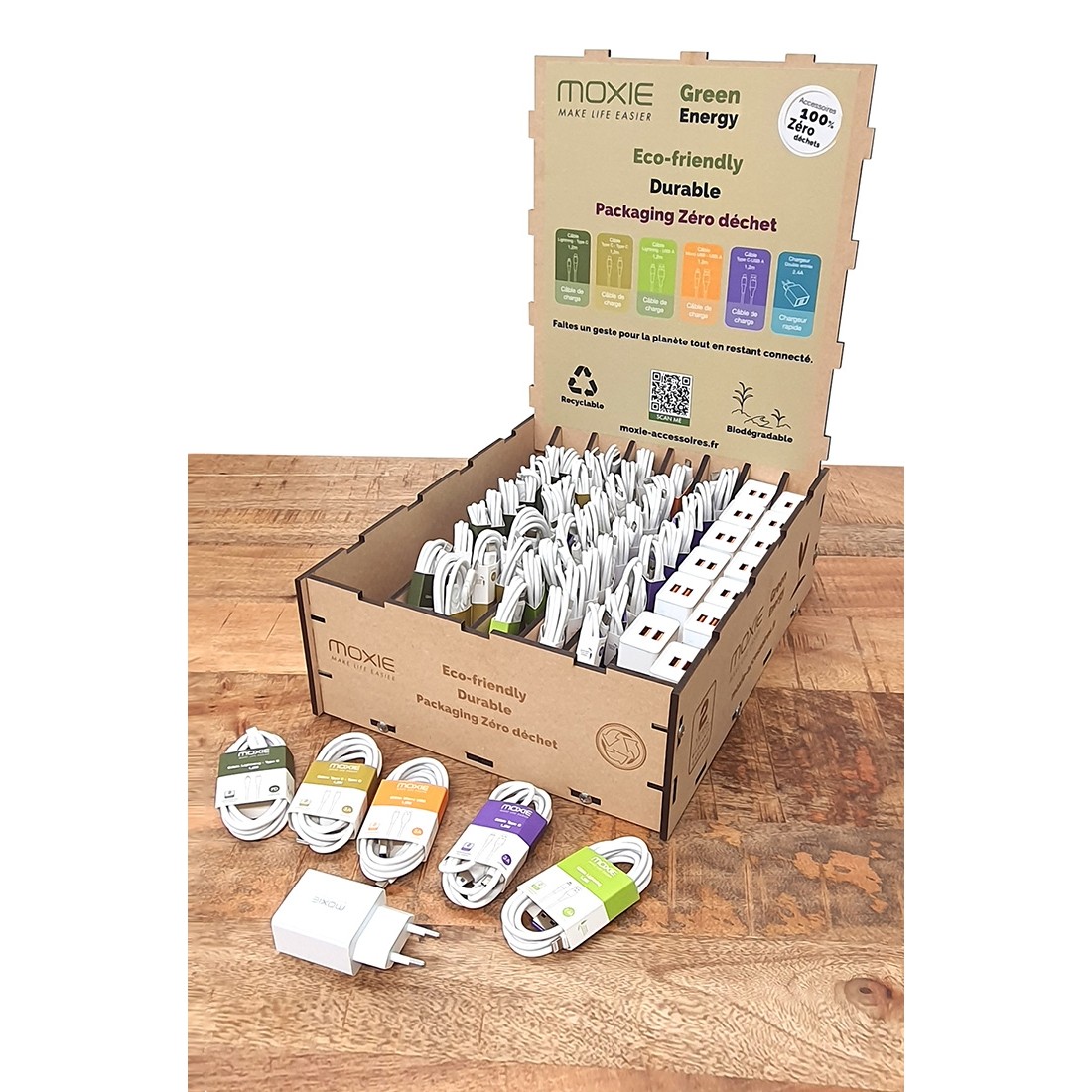 Presentoir de comptoir gamme green Energy - 64 accessoires