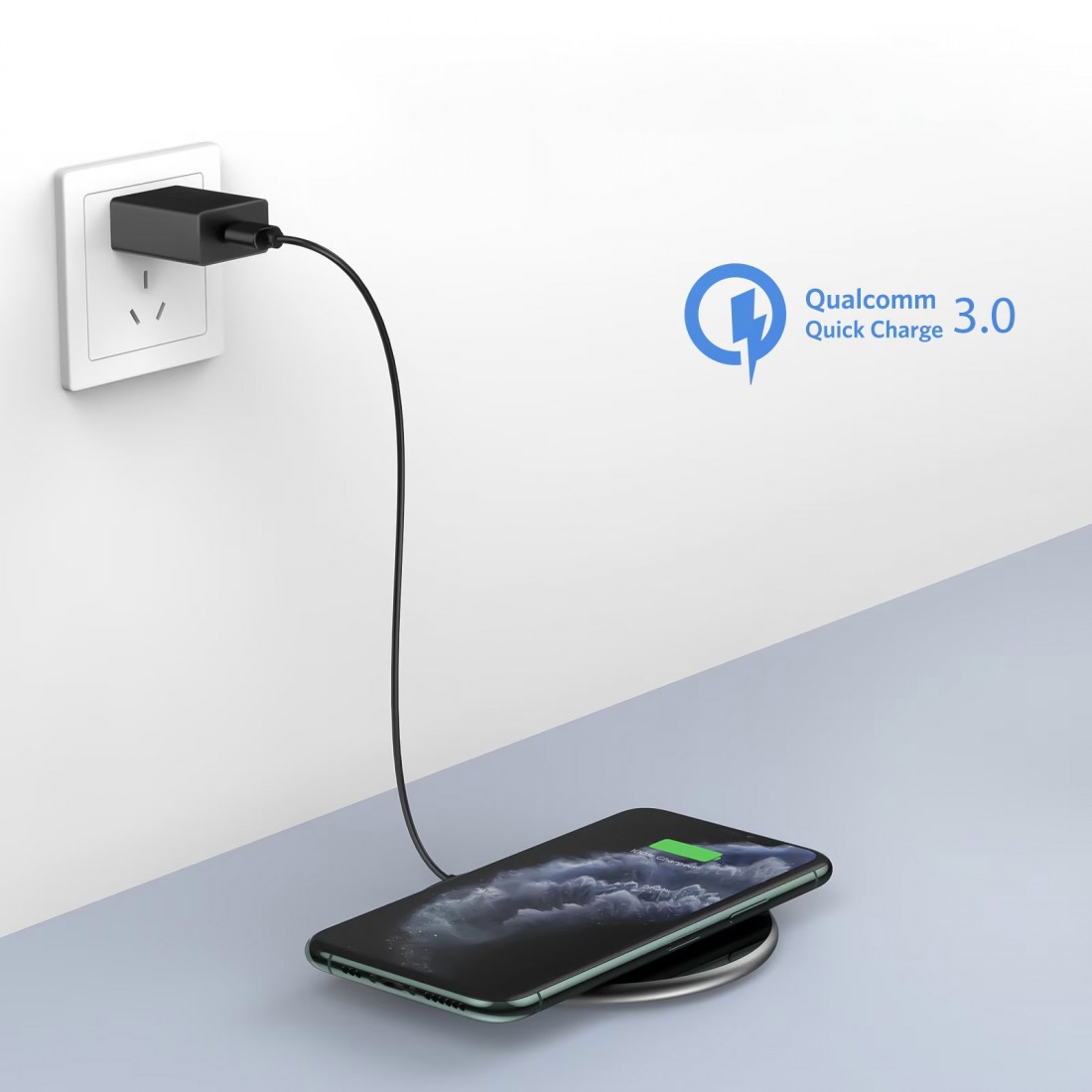 Chargeur à induction finition verre - 15W - LETSCOM