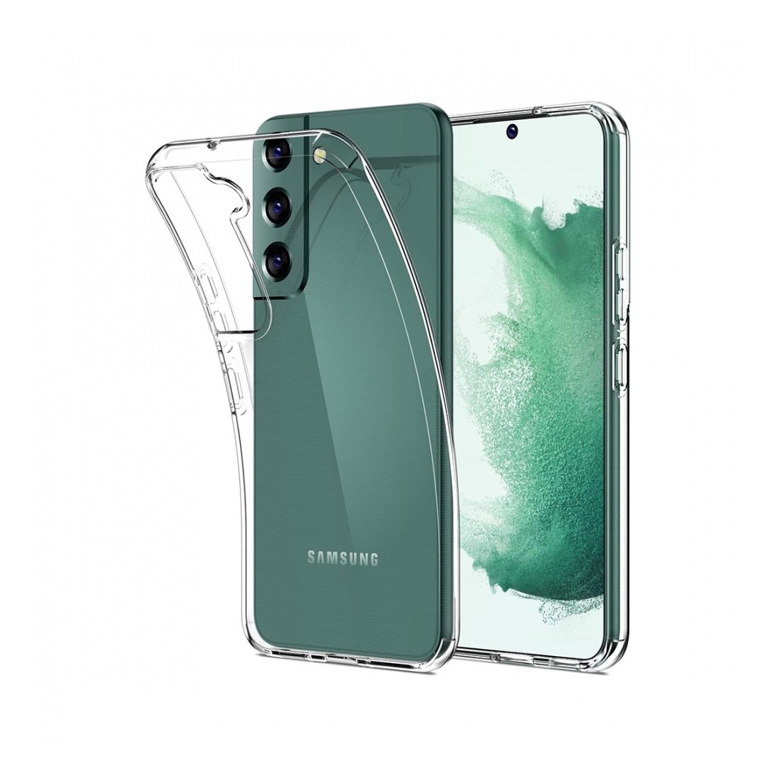 Pack Moxie 1 Housse TPU transparente + 1 verre trempé 2.5D pour Samsung Galaxy S22