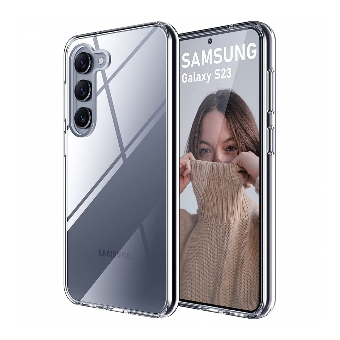 Pack Moxie 1 Housse TPU transparente + 1 verre trempé 2.5D pour Samsung Galaxy S23
