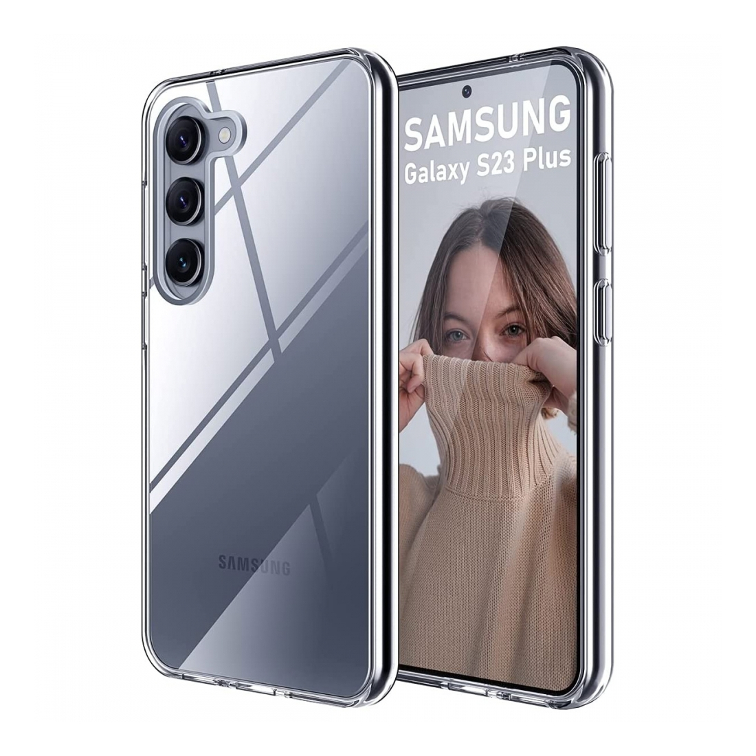 Pack Moxie 1 Housse TPU transparente + 1 verre trempé 2.5D pour Samsung Galaxy S23+