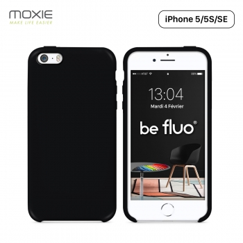 Moxie Coque iPhone 5/5S/SE [BeFluo] Coque Silicone Fine et Légère pour iPhone SE, iPhone 5S et iPhone 5, Intérieur Microfibre, C