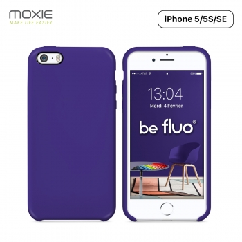Moxie Coque iPhone 5/5S/SE [BeFluo] Coque Silicone Fine et Légère pour iPhone SE, iPhone 5S et iPhone 5, Intérieur Microfibre, C