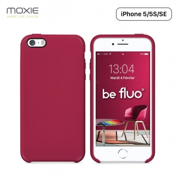 Moxie Coque iPhone 5/5S/SE [BeFluo] Coque Silicone Fine et Légère pour iPhone SE, iPhone 5S et iPhone 5, Intérieur Microfibre, C