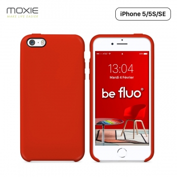 Moxie Coque iPhone 5/5S/SE [BeFluo] Coque Silicone Fine et Légère pour iPhone SE, iPhone 5S et iPhone 5, Intérieur Microfibre, C