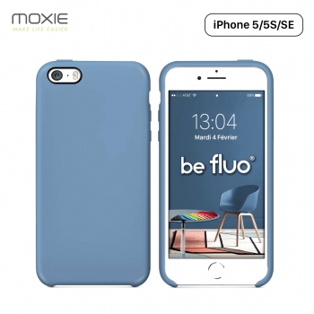 Moxie Coque iPhone 5/5S/SE [BeFluo] Coque Silicone Fine et Légère pour iPhone SE, iPhone 5S et iPhone 5, Intérieur Microfibre, C