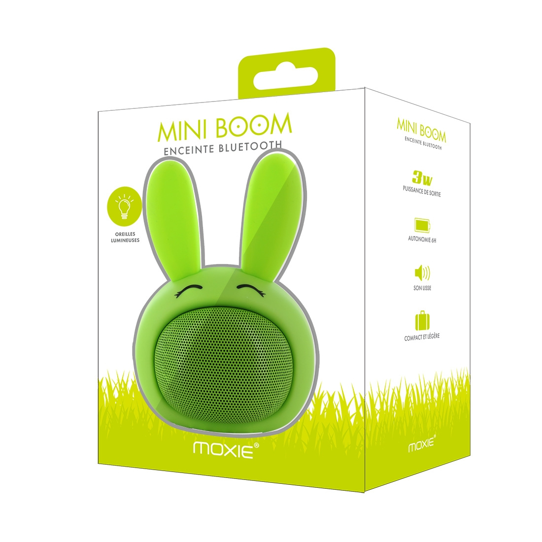Enceinte Bluetooth Rabbit avec Oreilles Lumineuses - Vert
