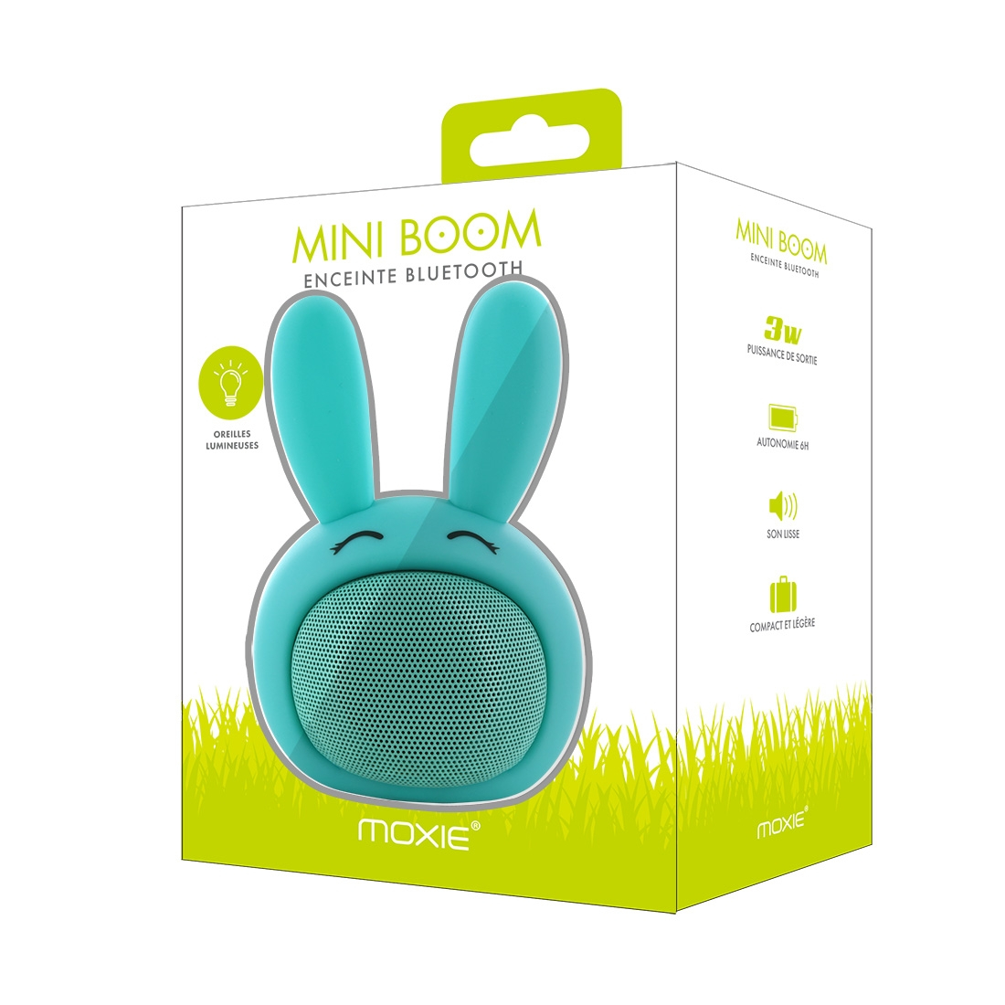 Enceinte Bluetooth Rabbit avec Oreilles Lumineuses - bleu