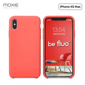 Moxie Coque iPhone XS Max [BeFluo] Coque Silicone Fine et Légère pour iPhone XS Max 6.5", Intérieur Microfibre, Coque Anti-chocs